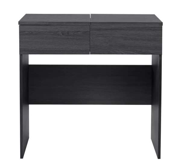 Malibu Black Oak effect 1 drawer Mirror Desk Dressing Table Dresser - Image 3