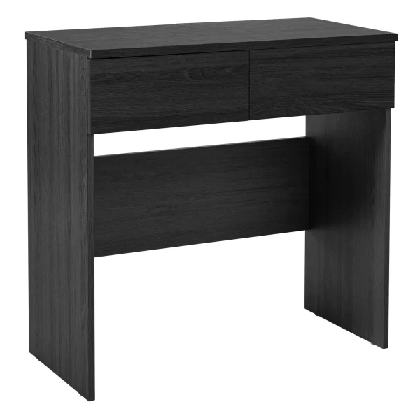 Malibu Black Oak effect 1 drawer Mirror Desk Dressing Table Dresser - Image 4