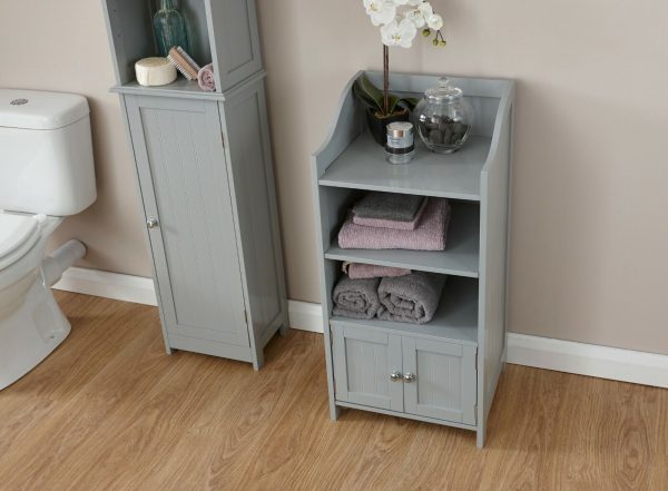 COLONIAL 2 DOOR DELUXE CUPBOARD GREY - Image 3