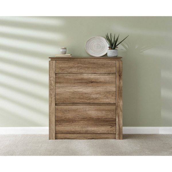 Canyon 2 Tier Shoe Storage with Drawer Oak Veneer 3D finish - Image 10