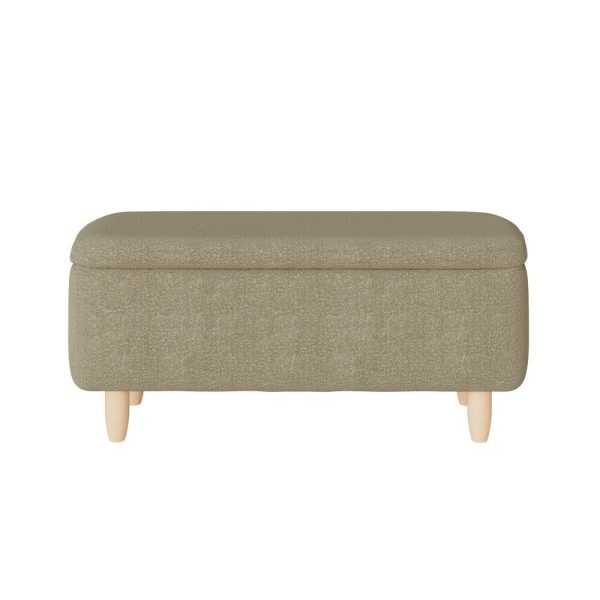 Florence Boucle Bedroom Hall Ottoman Storage Window Seat Bench Natural Mushroom - Image 3