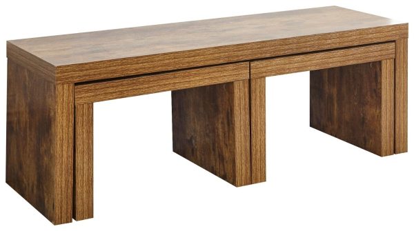 Jakarta Long John coffee table set 1 Large 2 Small Tables Nest - Image 8