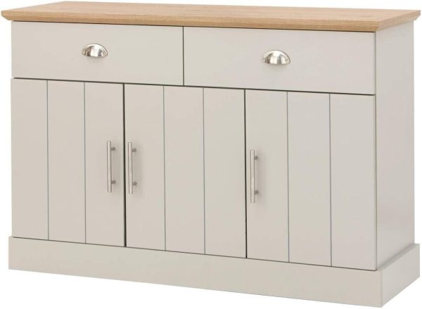 Kendal Large Sideboard Storage Cabinet TV Stand Console Table Living Grey - Image 10