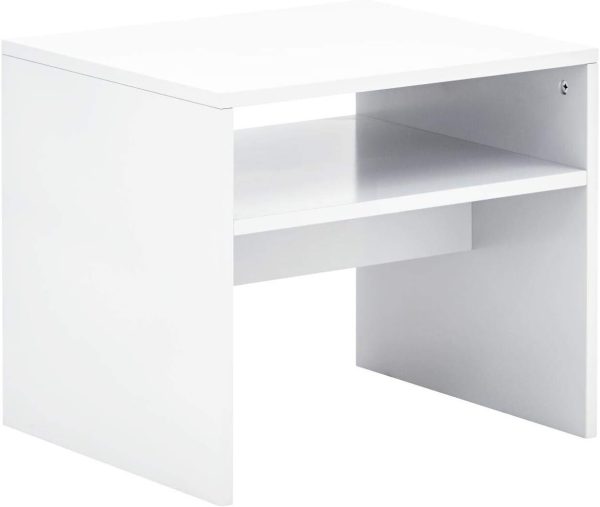 Ladder stool seat or can be used as a bed side table nightstand White