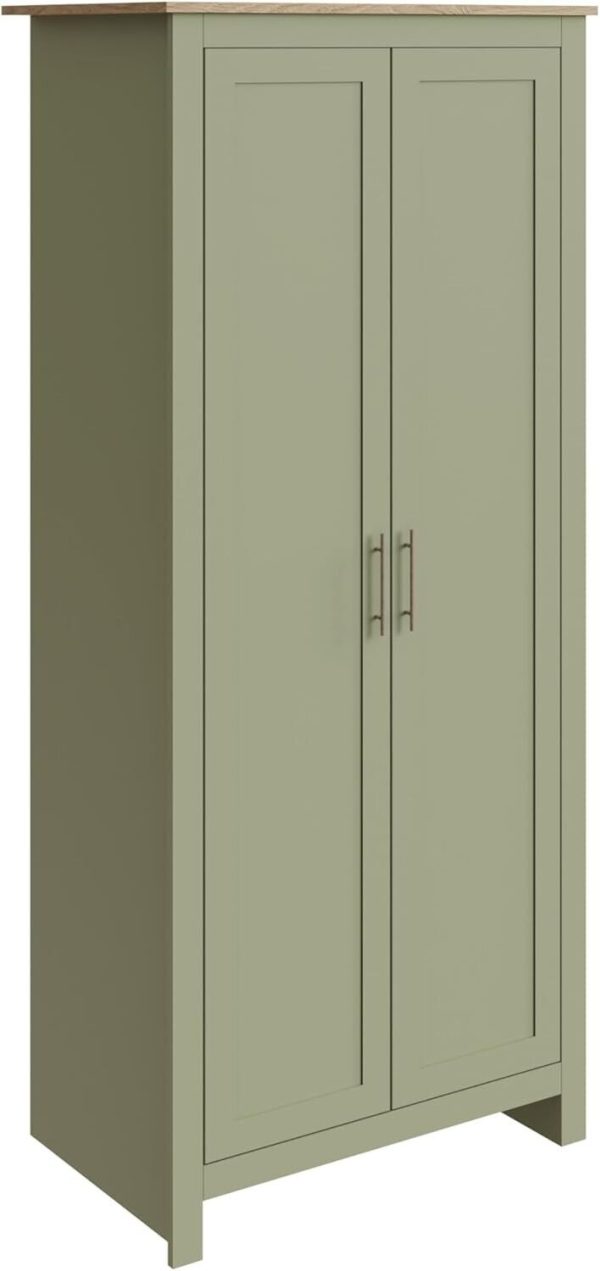 Lancaster 3 Piece bedroom set 2 Door Wardrobe Bedside cab 4 drawer chest - Sage - Image 3