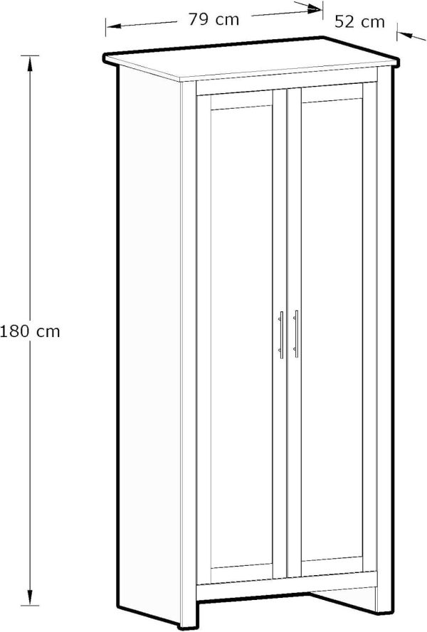 Lancaster 3 Piece bedroom set 2 Door Wardrobe Bedside cab 4 drawer chest - Sage - Image 8