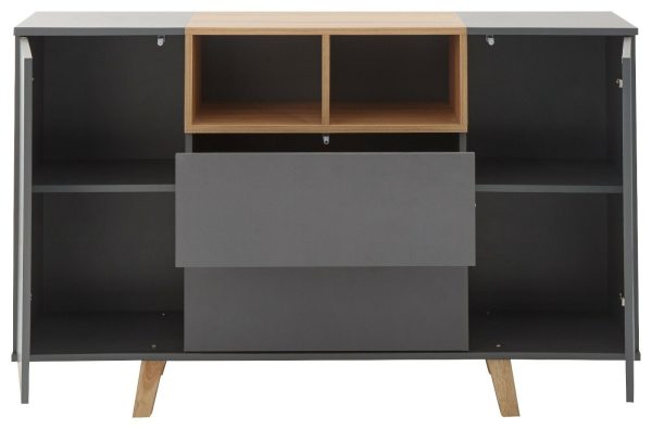 MODENA SIDEBOARD CONSOLE GREY MODERN SLEEK PUSH TO OPEN - Image 6