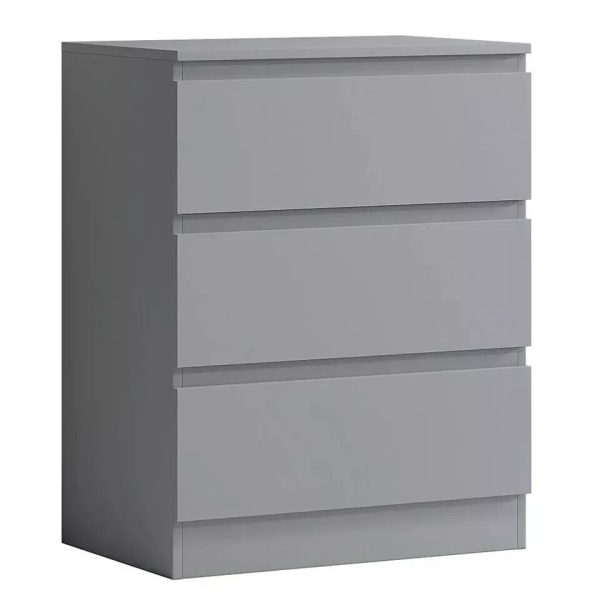 Matt Grey Chest of Drawers 3 Drawer Bedroom Furniture scratch resistant - Image 6