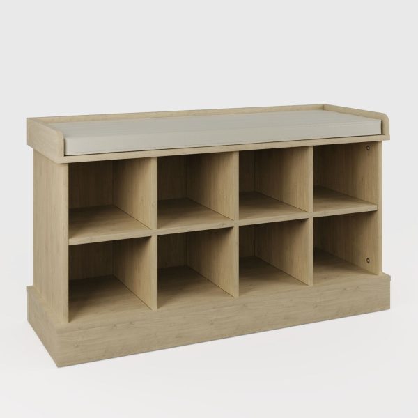 OAK Kempton Hallway Shoe Storage Unit Holds 8 Pairs - Image 3