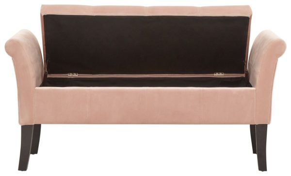 Osborne Fabric Ottoman Storage Seating Bench WINDOW SEAT BLUSH - Image 8