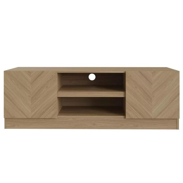 TV Unit Stand Cabinet Storage Entertainment Table Cupboard Catania Euro Oak - Image 6