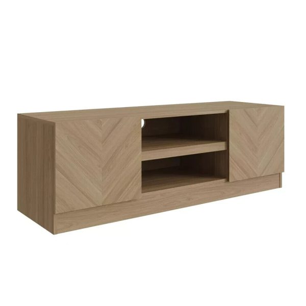 TV Unit Stand Cabinet Storage Entertainment Table Cupboard Catania Euro Oak - Image 7