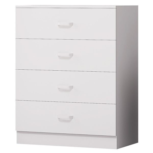 WHITE 3 Piece Wardrobe Set Bedside 4 Drawer Chest of Drawers Bedroom Furniture - Image 5