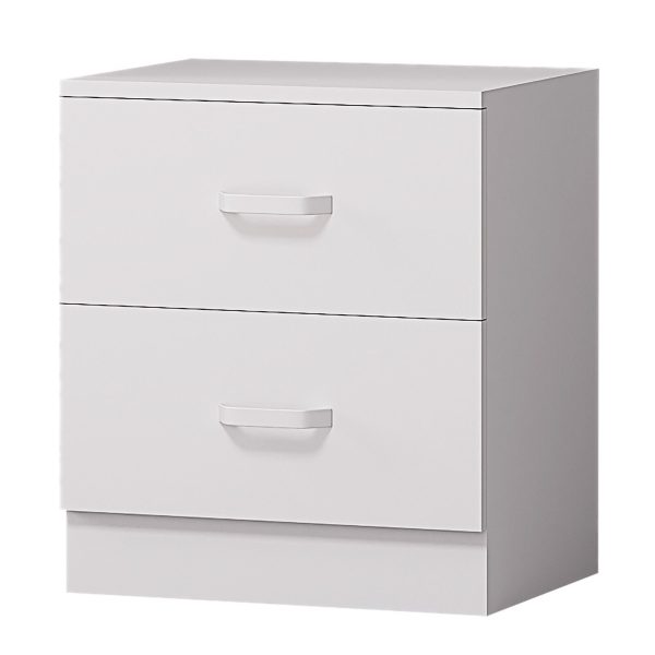 WHITE 3 Piece Wardrobe Set Bedside 4 Drawer Chest of Drawers Bedroom Furniture - Image 7