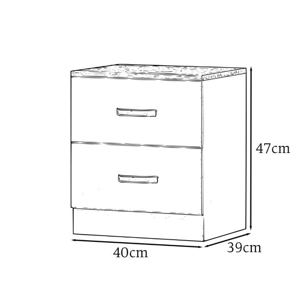 WHITE 3 Piece Wardrobe Set Bedside 4 Drawer Chest of Drawers Bedroom Furniture - Image 8