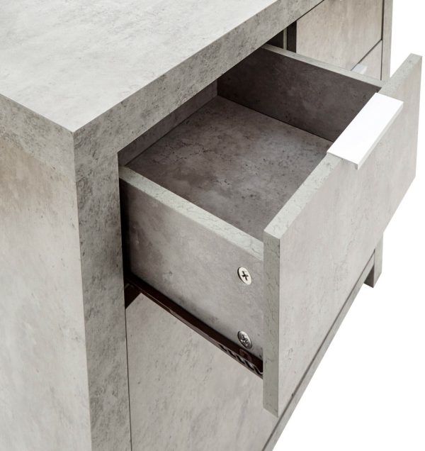 Bloc Compact sideboard - Concrete Effect Grey - Cool Design - Image 6