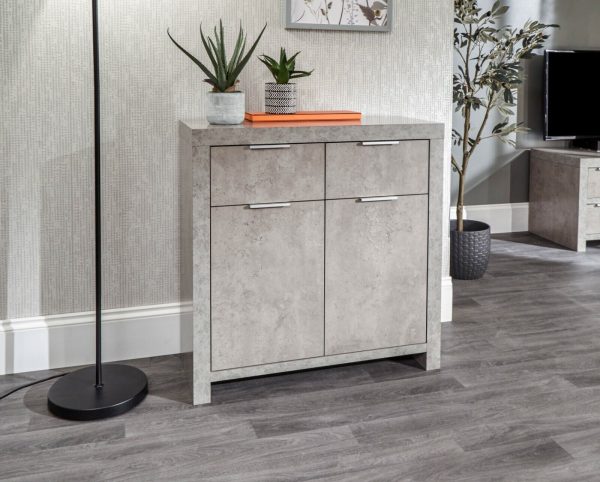 Bloc Compact sideboard - Concrete Effect Grey - Cool Design