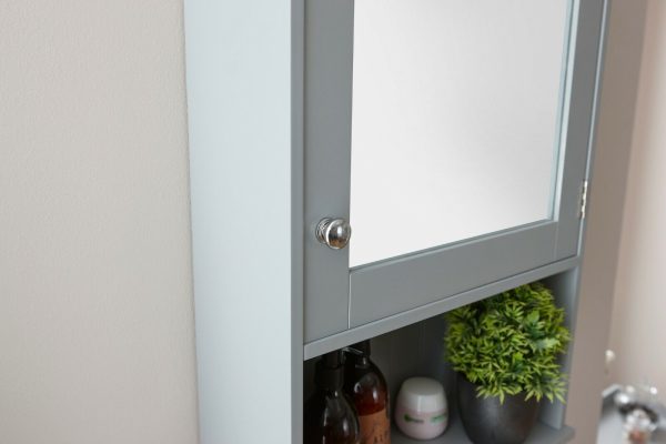 COLONIAL MIRRORED CABINET GREY - Image 3