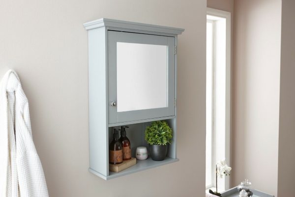 COLONIAL MIRRORED CABINET GREY - Image 8