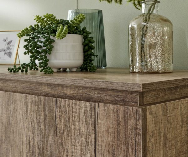 Canyon 2 Door 3 Drawer Sideboard Oak Veneer 3D finish for an individual look - Image 9