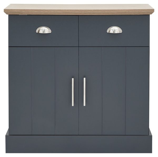 KENDAL 2 DOOR 2 DRAWER COMPACT SIDEBOARD SLATE BLUE - Image 9