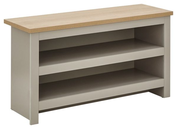 Lancaster 2 Shelf Shoe Storage bench Unit Grey Oak Simple design - Image 3