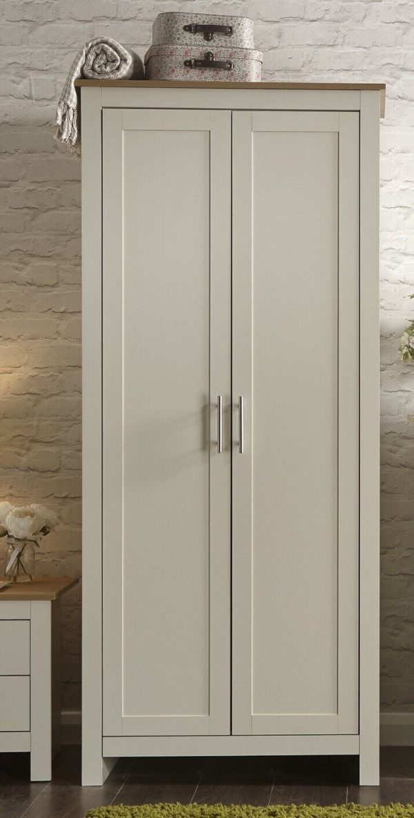 Lancaster Country Style 2 Door Wardrobe Robe Cream