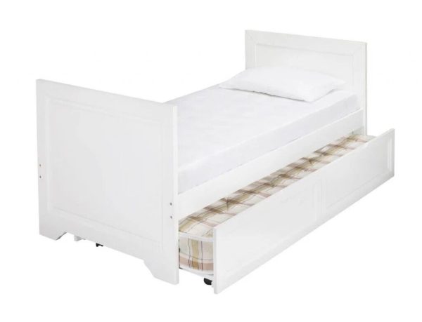 Westport 3ft Single White Wooden Daybed Bed and Trundle mattresses not included - Image 4