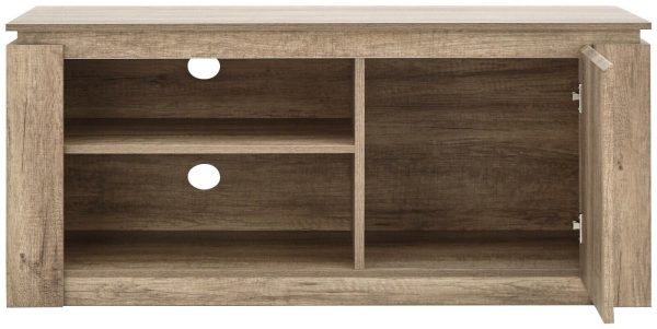 Canyon Compact TV unit stand cabinet Oak 3D effect Veneer - Image 4