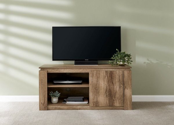 Canyon Compact TV unit stand cabinet Oak 3D effect Veneer