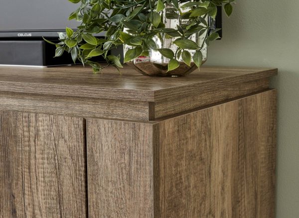 Canyon Compact TV unit stand cabinet Oak 3D effect Veneer - Image 8