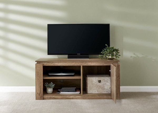 Canyon Compact TV unit stand cabinet Oak 3D effect Veneer - Image 10