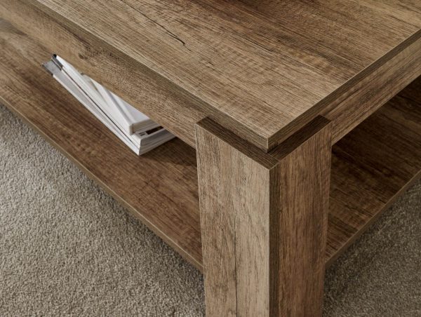 Canyon Oak Veneer Coffee Side Table Unique 3D finish for an individual look - Image 6