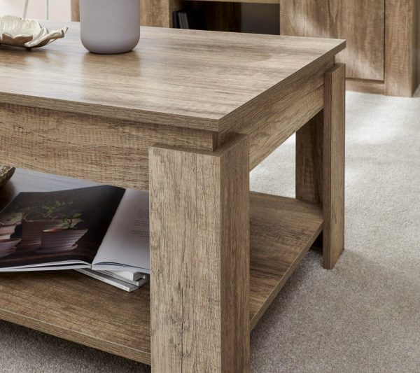 Canyon Oak Veneer Coffee Side Table Unique 3D finish for an individual look - Image 9