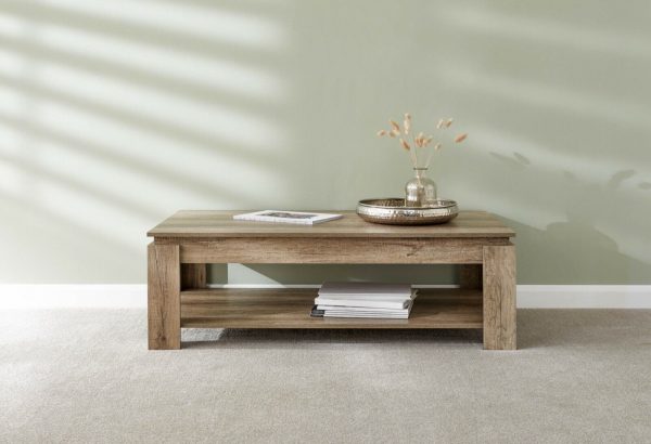 Canyon Oak Veneer Coffee Side Table Unique 3D finish for an individual look - Image 10