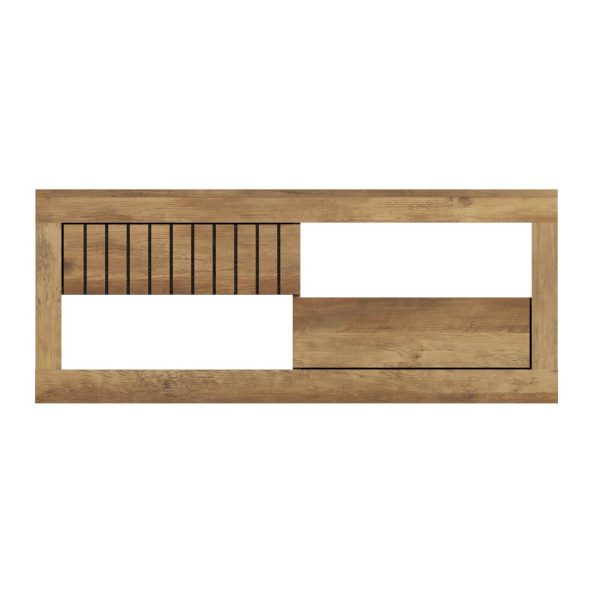 Cartmel 2 Drawer Storage Coffee Table Under Shelf Knotty Oak - Image 6