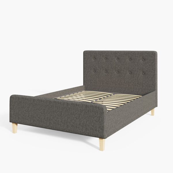 Dark Grey Ashbourne Side Lift up 5ft King Ottoman bed solid base Fabric - Image 12