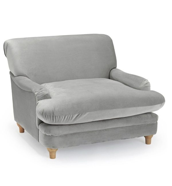 G Plumpton Grey Chair Upholstered in luxurious plush soft velvet Graded COLLECT - Image 3