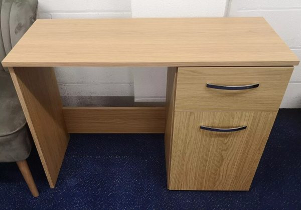 Hayward Oak Coloured Desk With Drawer and Cupboard Great Value