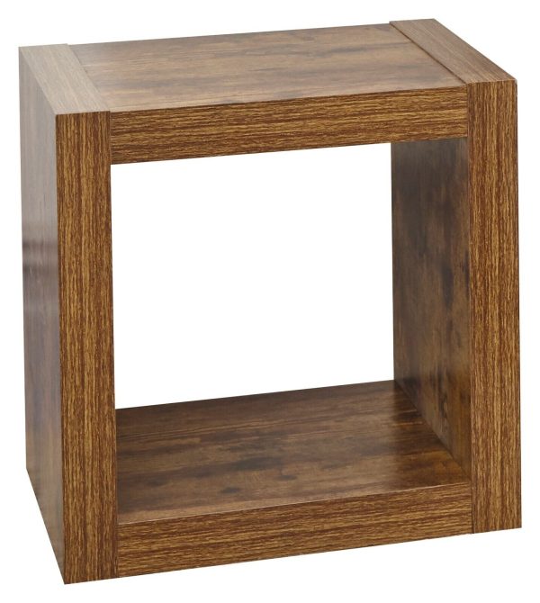 Jakarta Mango Lamp Side table with Shelf living room range Cube style - Image 5