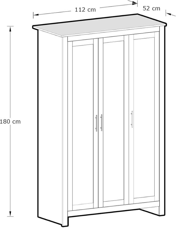 Lancaster 4 Piece bedroom set 3 Door Robe + 2 Bedside 4 drawer chest Sage Green - Image 9