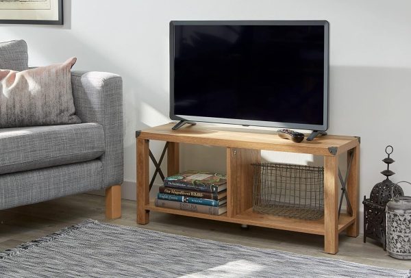 Multi-Purpose Storage Unit Coffee table Lamp TV Media Stand Wooden Effect Bench - Image 3