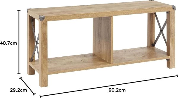 Multi-Purpose Storage Unit Coffee table Lamp TV Media Stand Wooden Effect Bench - Image 6