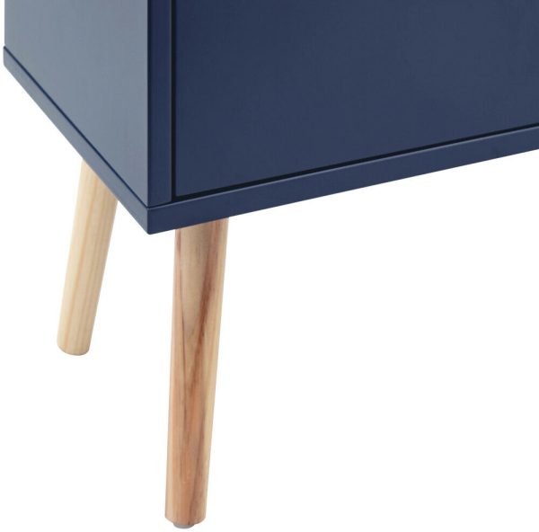 Nyborg Scandinavian Style Bedroom Furniture 2+2 DRAWER CHEST Night Shadow Blue - Image 12