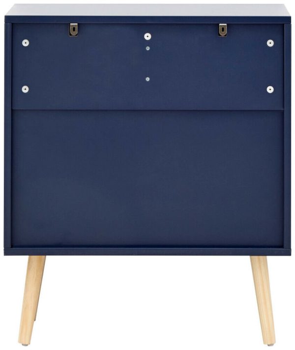 Nyborg Scandinavian Style Bedroom Furniture 2+2 DRAWER CHEST Night Shadow Blue - Image 8