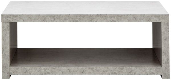 Bloc Coffee table with Shelf - Concrete Effect Grey - Cool Design SD - Image 4