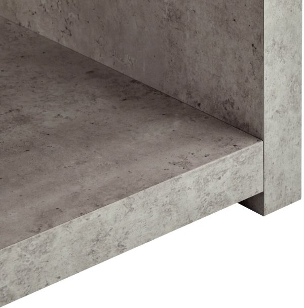 Bloc Coffee table with Shelf - Concrete Effect Grey - Cool Design SD - Image 5