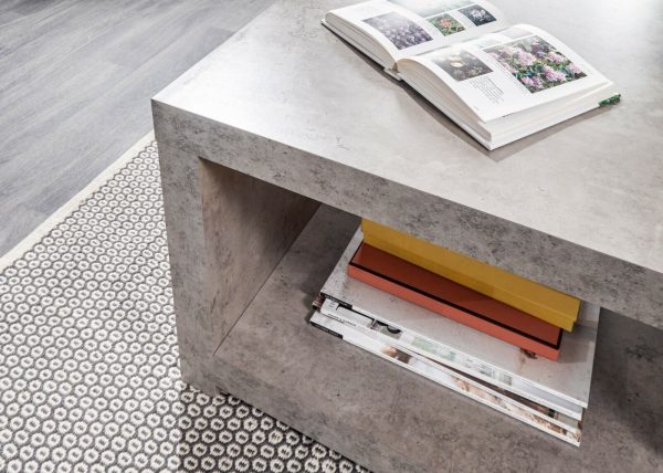 Bloc Coffee table with Shelf - Concrete Effect Grey - Cool Design SD - Image 7