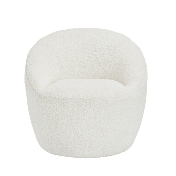 Cocoon Boucle Chair In Off White Soft Curved Brand New Free Delivery - Image 3