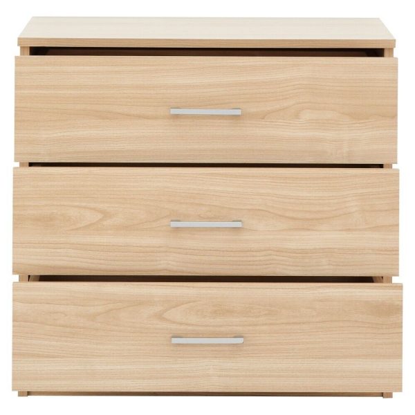 Panama 3 Piece Set 2 Door Wardrobe bed side and 3 drawer chest of drawers Oak - Image 9